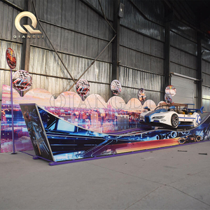 W-wave Flying Car with Background